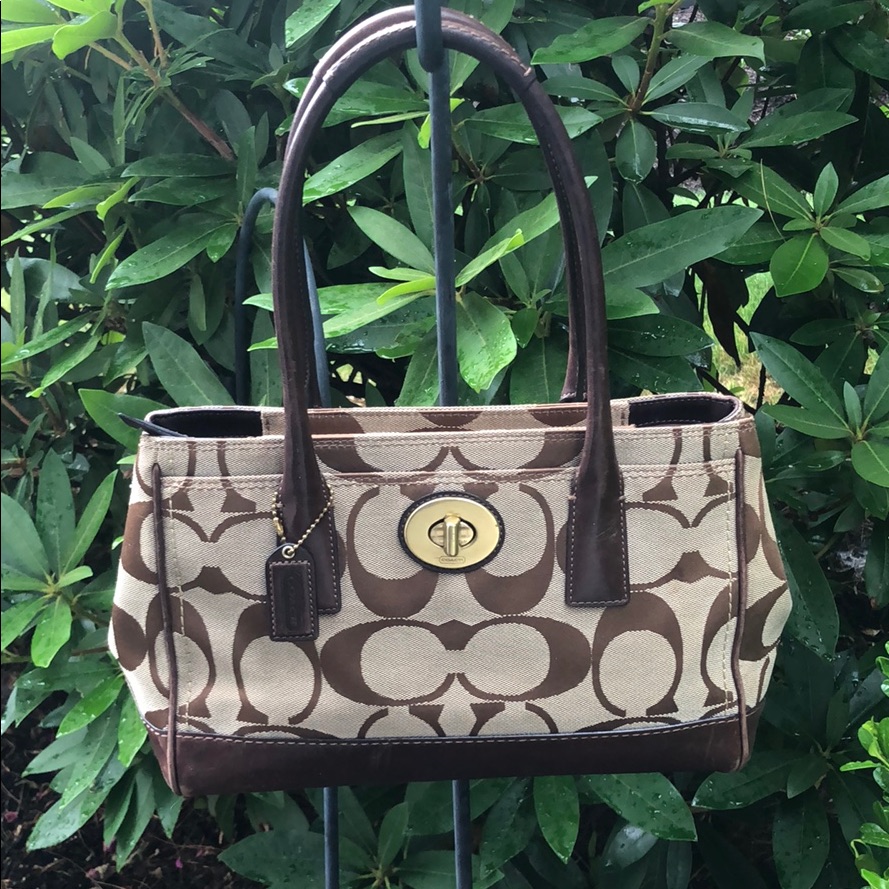 Coach Purse In Signature Canvas